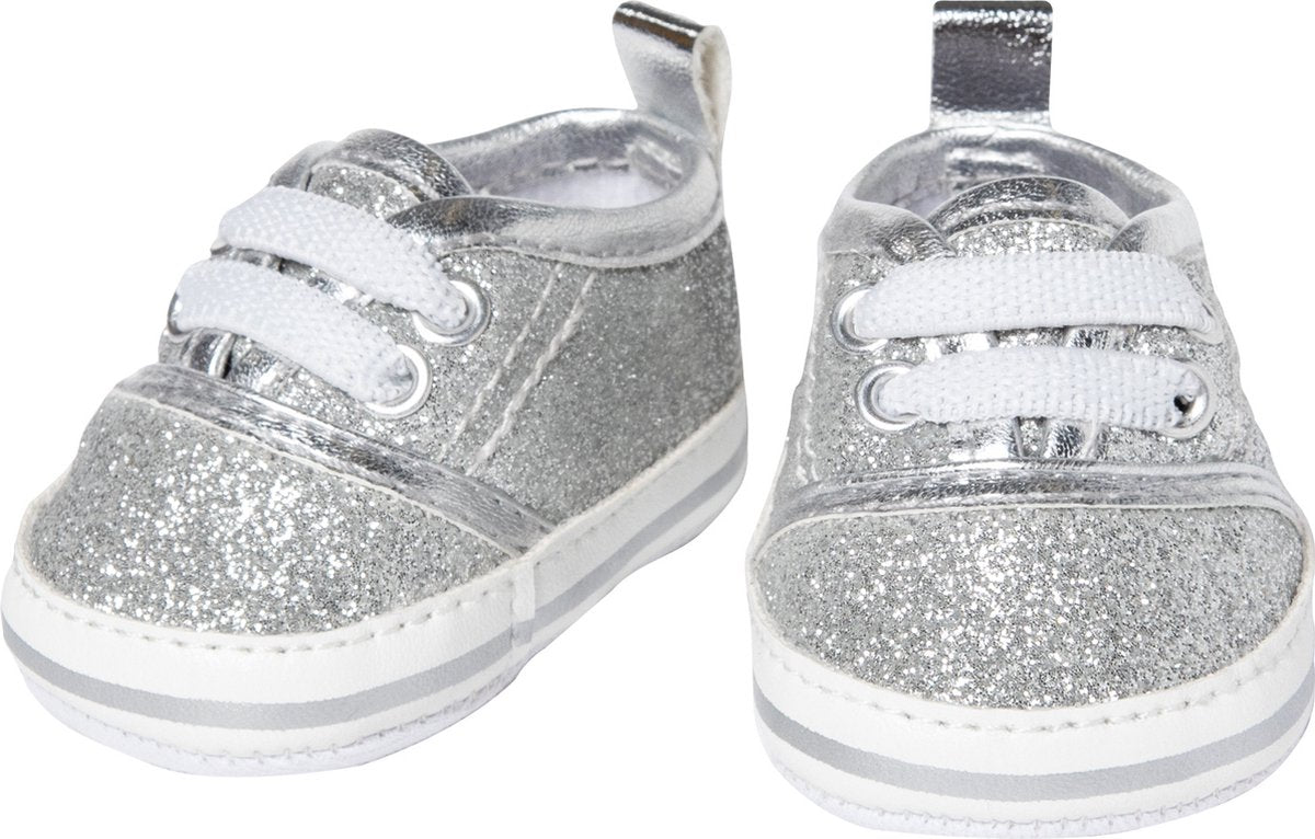 Heless poppenschoenen junior 38-45 cm zilver wit
