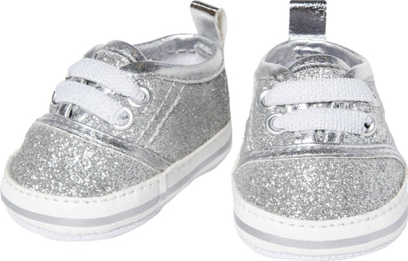 Heless poppenschoenen junior 38-45 cm zilver wit