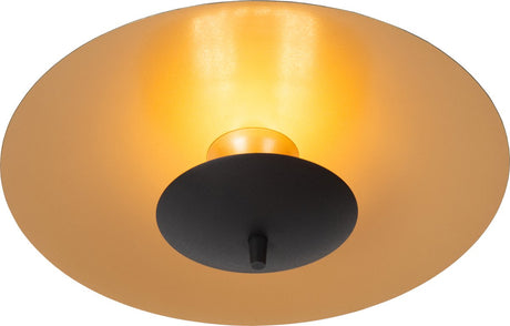Lucide vulcan - plafonnière (plafondlamp) - ø 35 cm - led dimbaar - 1x9w 3000k - zwart