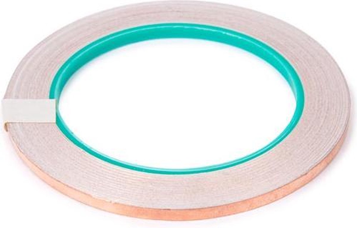 Velleman koperfolie, zelfklevend, beschermt tegen elektromagnetische interferentie (emi), 5 mm x 25 m