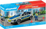 Playmobil action heroes politie patrouille auto 24dlg - 71729