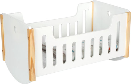 Small foot - houten poppenbed wit little button