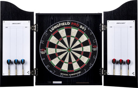 Engelhart houten cabinet met sisal dartbord incl. dartset