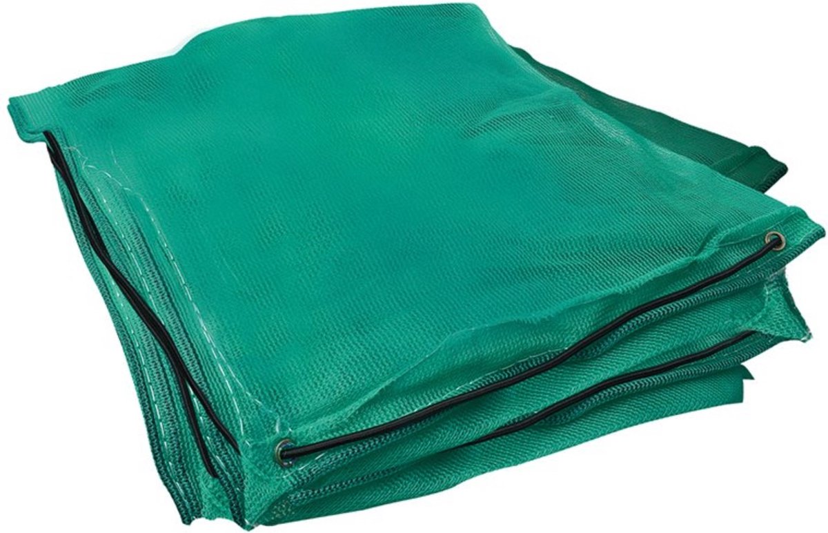 Proplus fijnmazig aanhangernet - 2,50x1,60 m - elastisch koord - groen