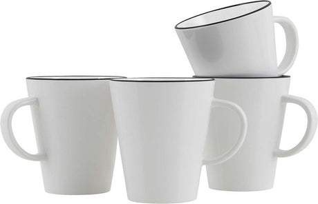 Gimex - linea line - mok - zwart - 4 stuks
