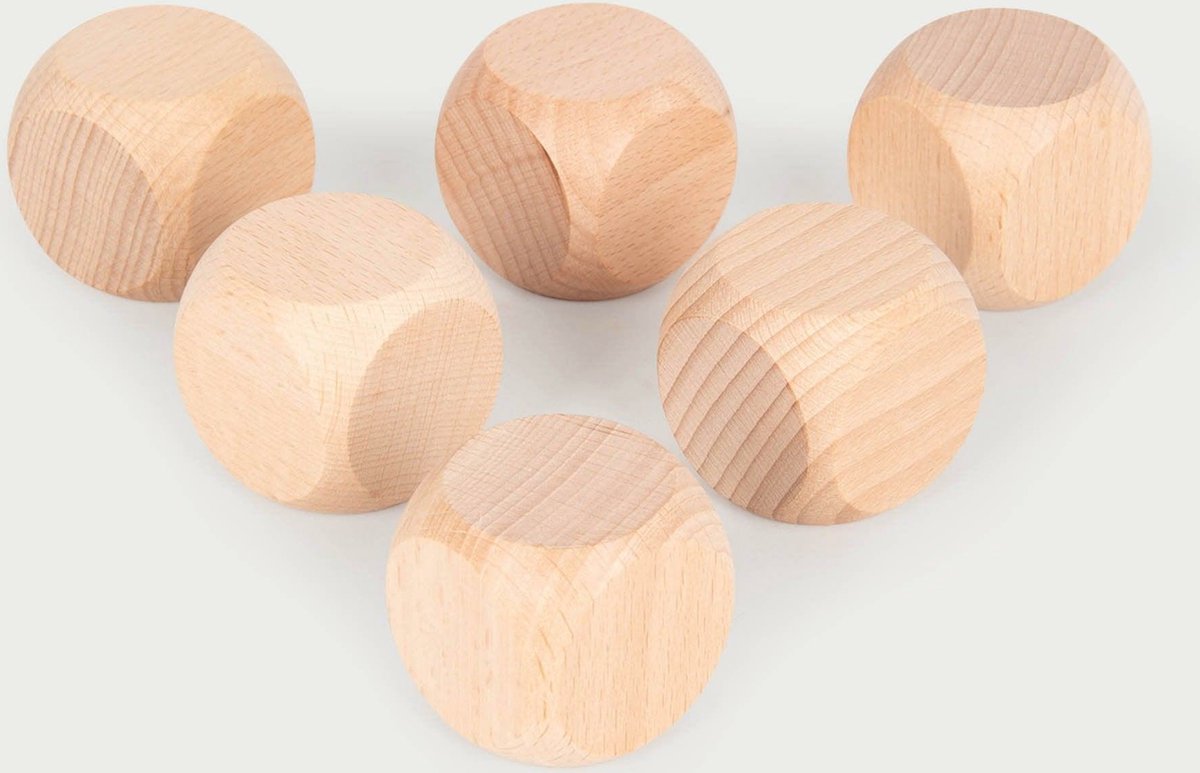 Tickit ® natuurlijke houten kubussen - 40mm