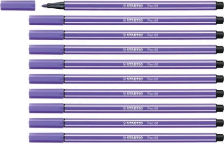 Stabilo pen 68 - premium viltstift - paars - doos 10 stuks