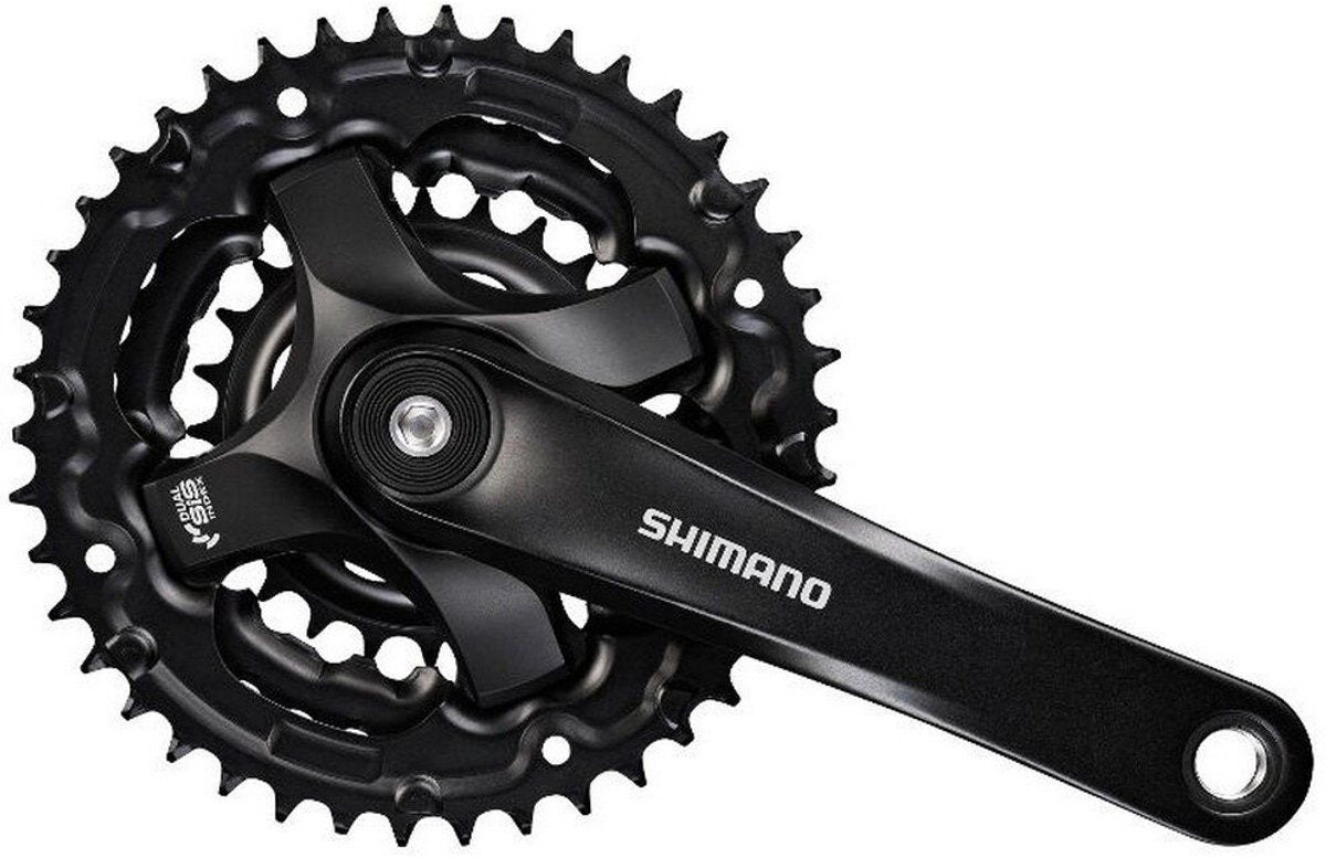 Shimano 6 7 8-speed tourney fc-ty501 crankstel met 170 mm crank 48 x 38 x 28t - zwart