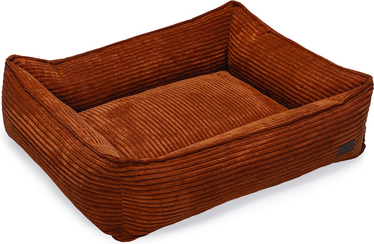 Designed by lotte ribbed - hondenmand - terracotta - 80x70x22 cm
