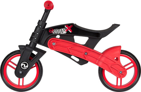 Nijdam loopfiets verstelbaar - n rider - zwart rood