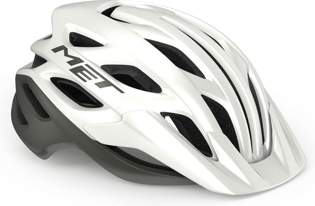 Met veleno mips fietshelm mannen vrouwen – fietshelm mountainbike volwassenen – elektrische fiets – stadsfiets – maat l (58-61cm) – white gray matt (wit)