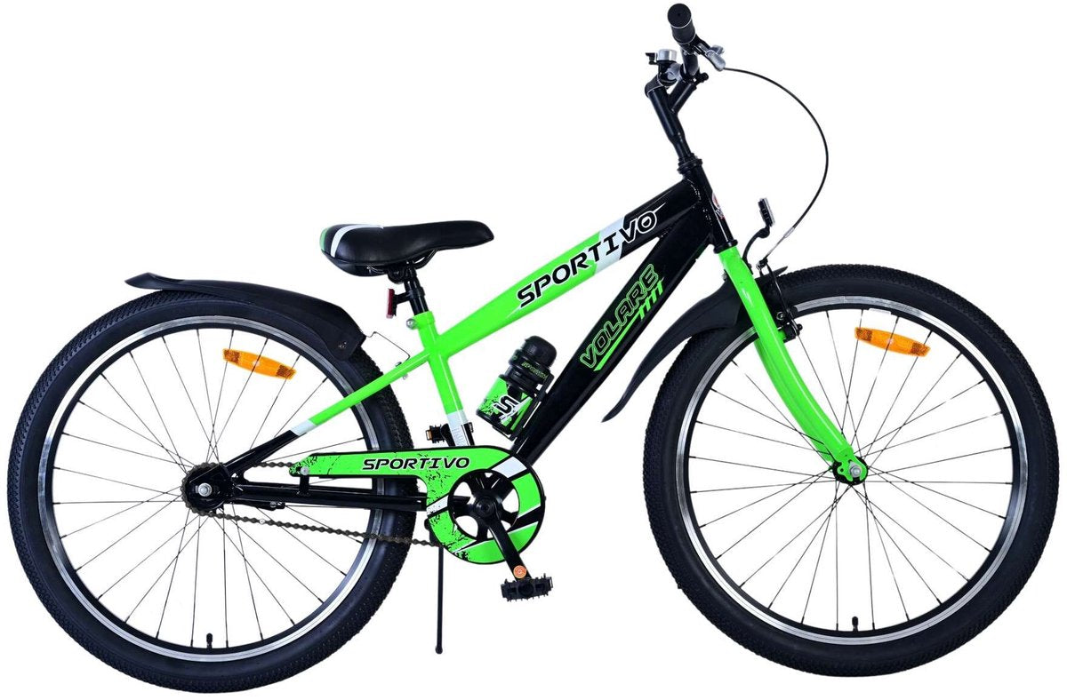 Volare sportivo kinderfiets - jongens - 24 inch - zwart groen
