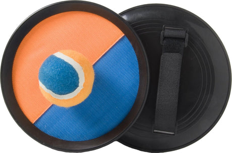 Engelhart catchballset oranje blauw – klittenband bal 19 cm – strandspel buitenspel – reactiespel voor kinderen en volwassenen –