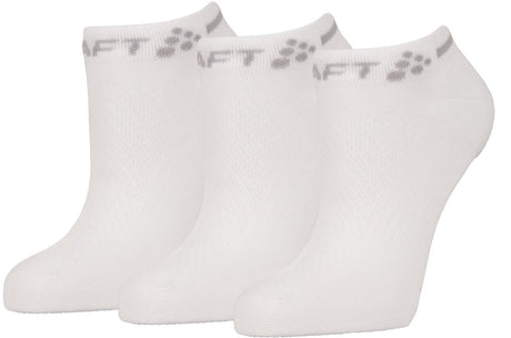 Craft active shaftless sock 3-pack unisex sportsokken - wit