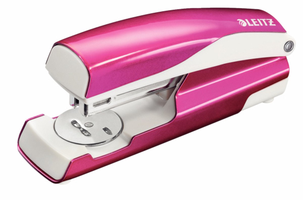 Leitz - nietmachine - wow - roze - blister