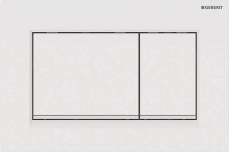 Geberit bedieningsplaat sigma30, 2-toets: wit, glazendwit