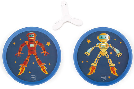 Scratch hand-disker duo - robot - met 1 magnetische disker - 3 jaar