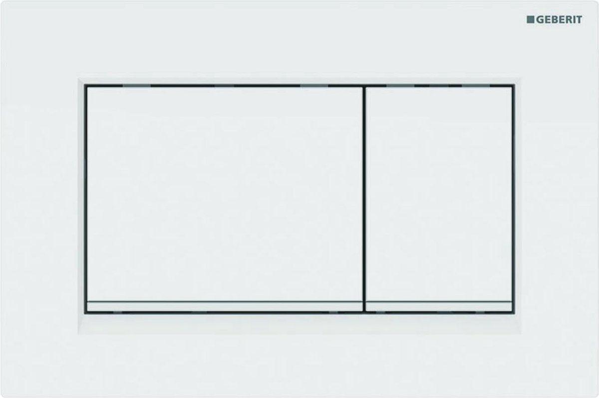Geberit bedieningsplaat sigma30, 2-toets: wit, glazendwit