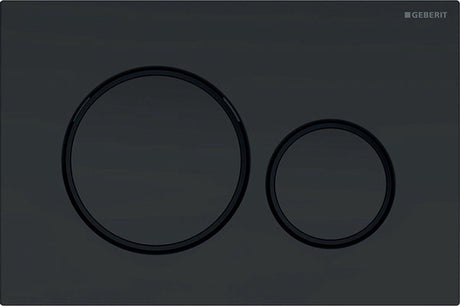 Geberit sigma20 bedieningsplaat - 2-toets spoeling - rond - dualflush - mat zwart