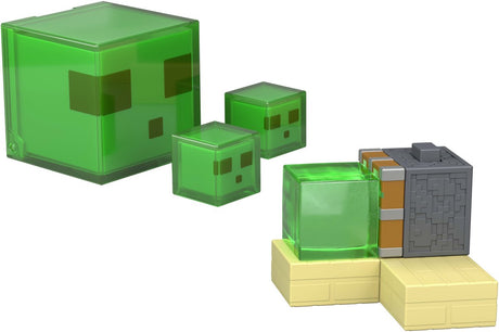Mattel minecraft actiefiguur redstone charged sticky piston trap groen.