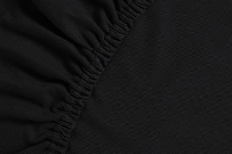 Ambiante jersey - hoeslaken - 200x200 210 - zwart