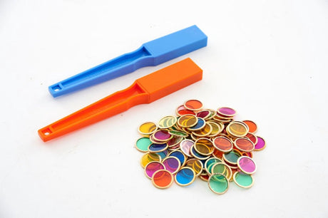 Shaw magnets | magnetic wands x2 100 mag chips blauw rood