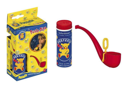 Pustefix bellenblaas - pijp - met 70ml vloeistof - rood - 4 jaar
