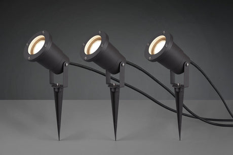 Trio ubangi - spot - antraciet - excl. 3x gu10 4,9w - buitenverlichting - ip65