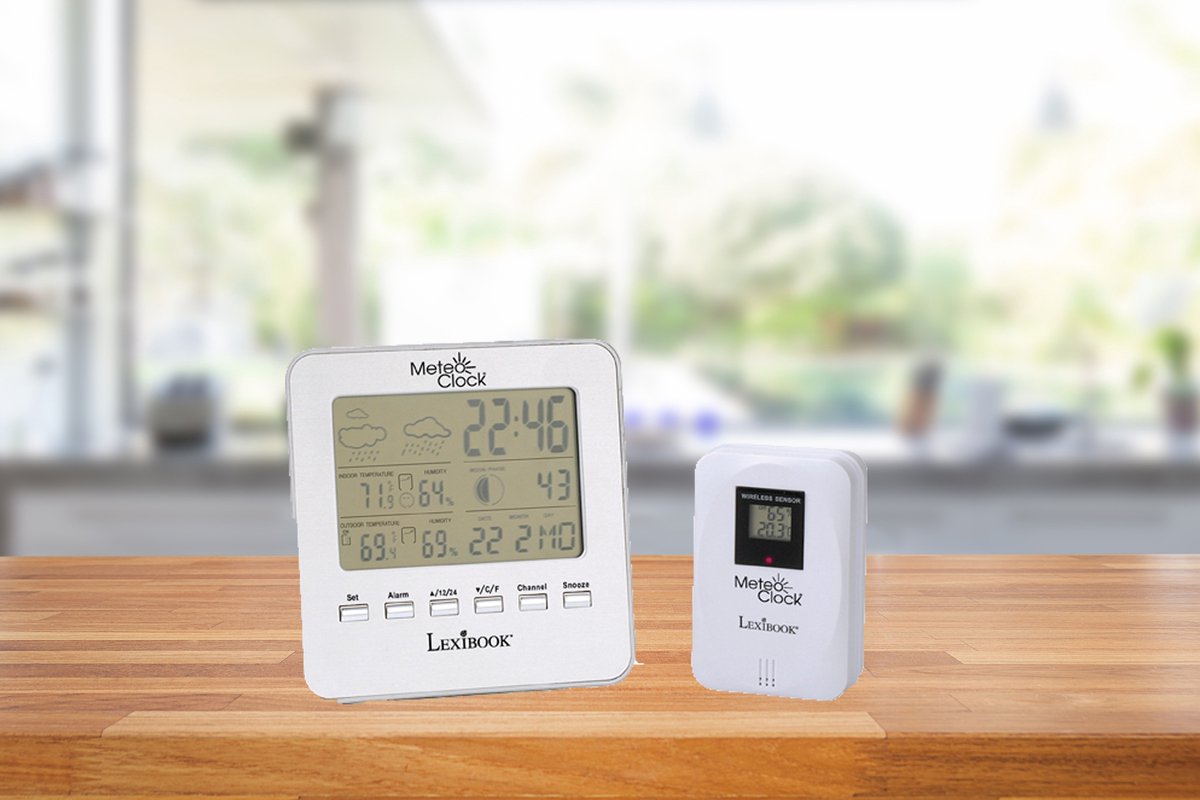 Lexibook weerstation meteoclock silver