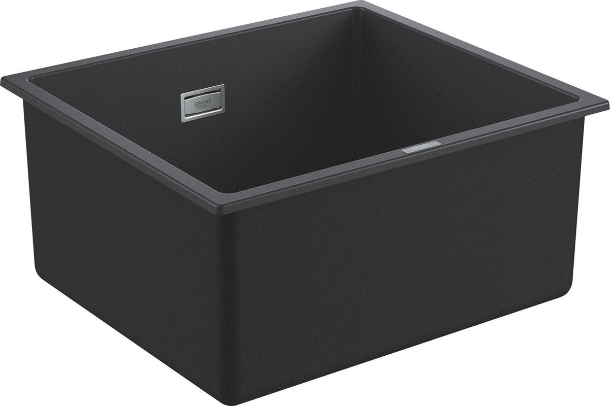 Grohe k700u composiet spoelbak - 45,7cm - onderbouw - met overloop - granite black