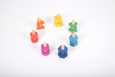 Tickit rainbow wooden nuts bolts