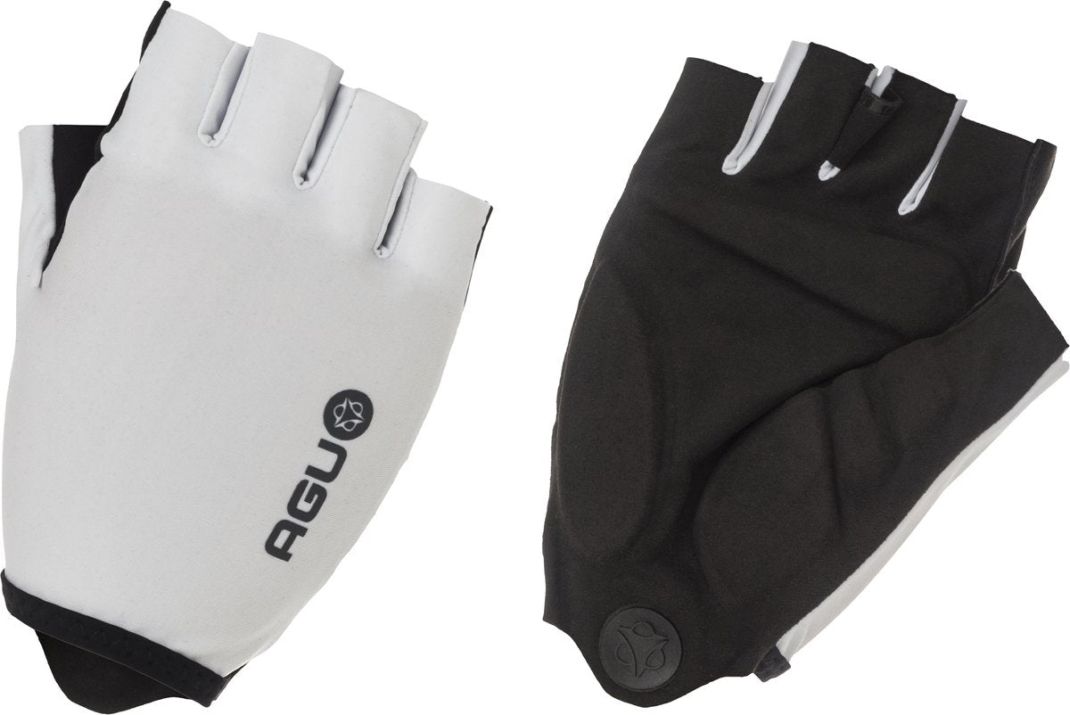 Agu gel fietshandschoenen zomer - wielrenhandschoenen dames heren - wit - maat s