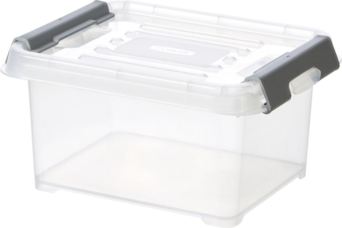 Curver | handige box - plus 2l + grijze clips met deksel