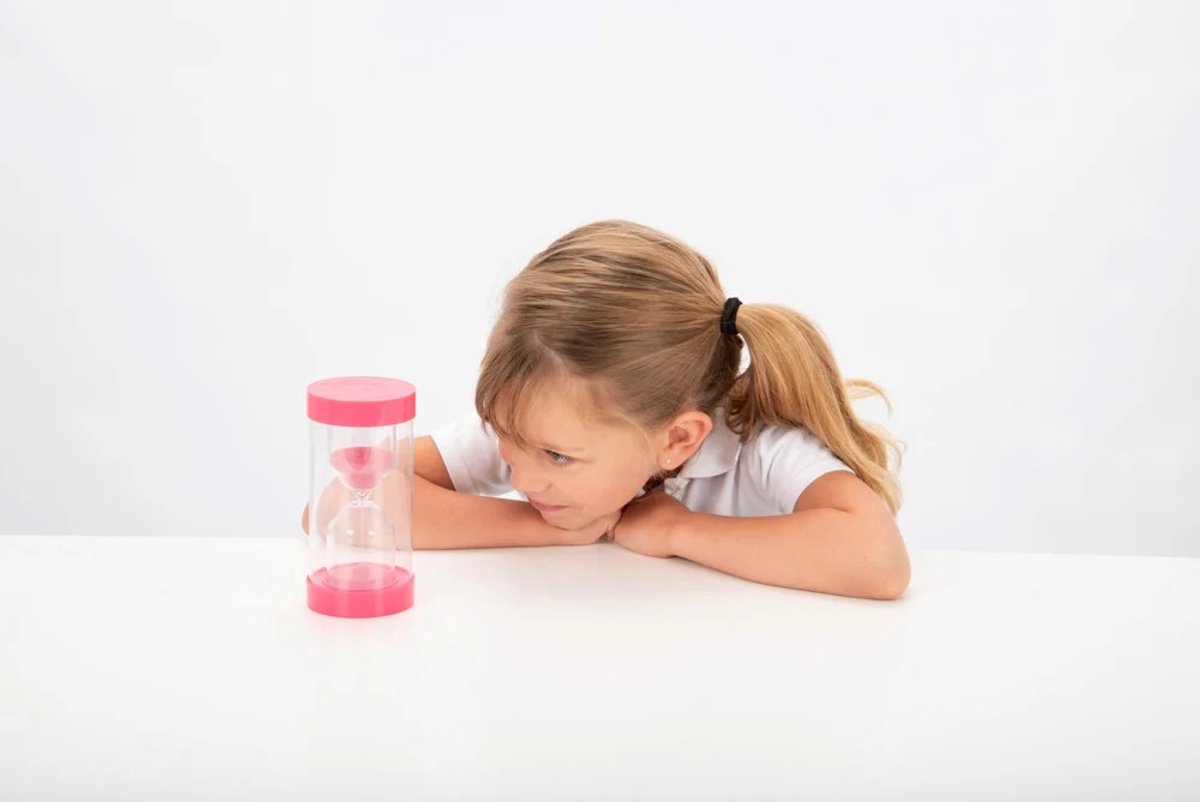 Tickit zandloper speelgoed colourbright 2 minuten roze educatief.