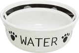 Trixie drinkbak hond water keramiek wit zwart