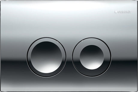 Geberit delta25 bedieningsplaat - 2-toets spoeling - ronde knoppen - dualflush - glans chroom