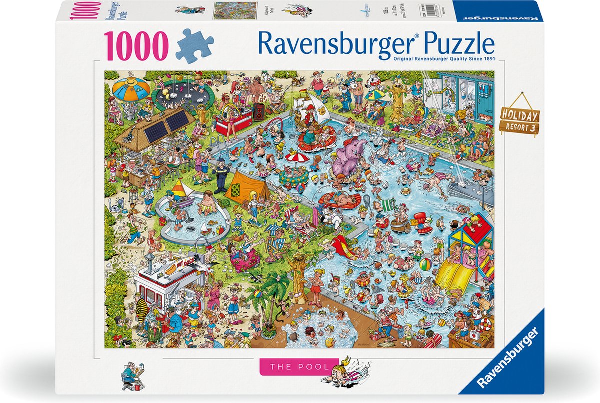 Ravensburger ray's comic series holiday resort 3: the pool - legpuzzel - 1000 stukjes