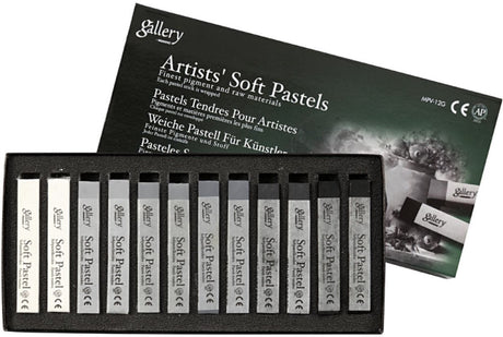 Creativ company gallery soft pastel set zwart wit harmonie, 12st.