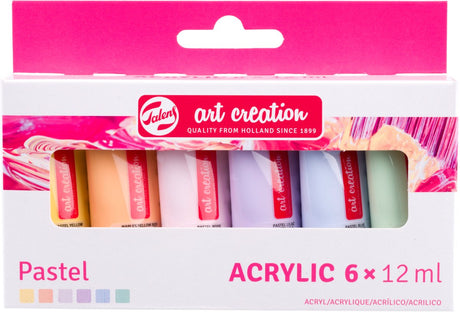 Talens art creation acrylverf set pastel | 6 x 12 ml