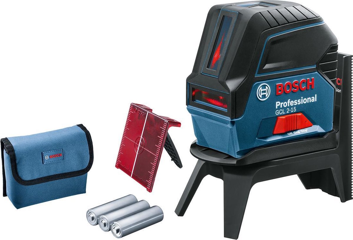 Bosch professional gcl 2-15 combilaser - incl opbertas - batterijen - laserrichtbord