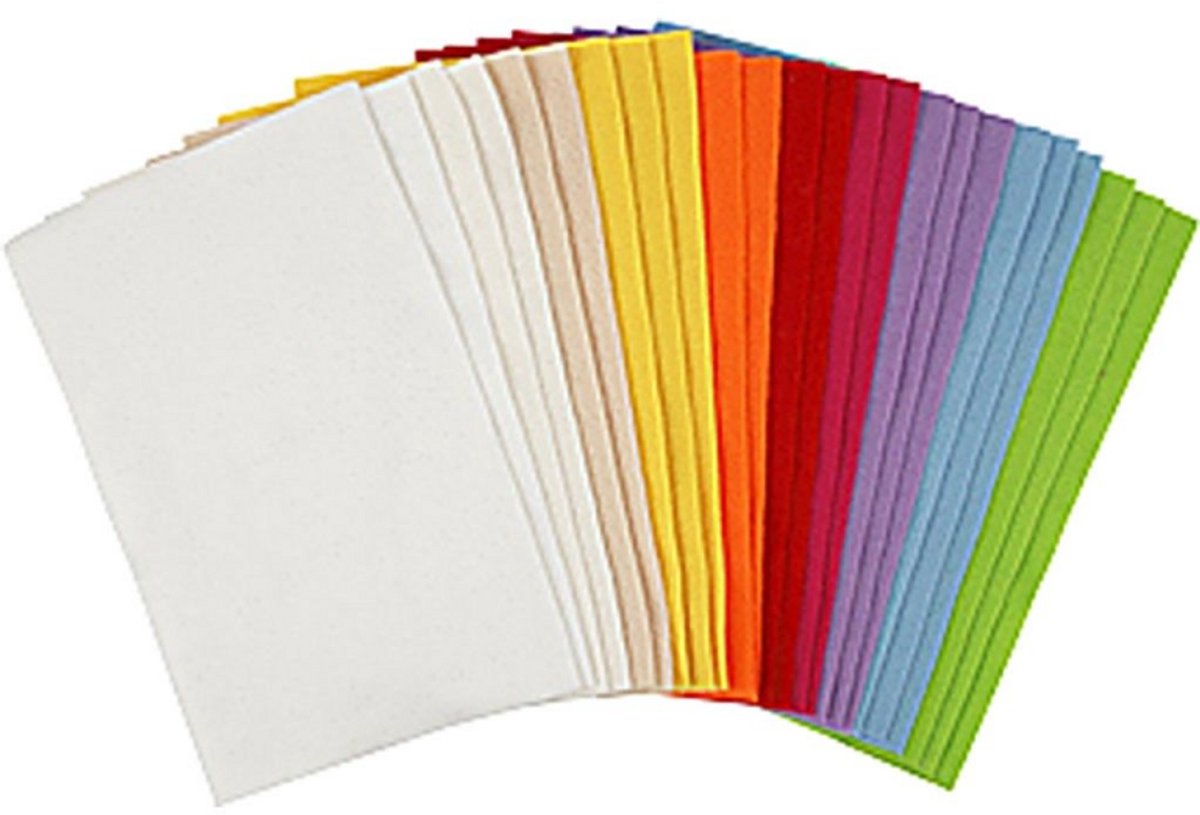 Creativ company hobbyvilt pakket regenboog a4 24 stuks