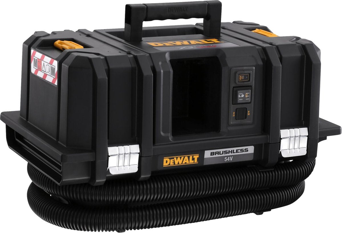 Dewalt flexvolt serie - accu industrie stofzuiger - 54v - klasse m filter - droog nat gebruik