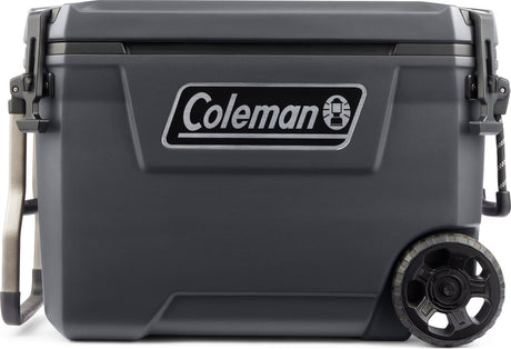 Coleman 65qt convoy cooler - 66 liter koelbox – 5 dagen ijs – koelbox met wielen - grijs