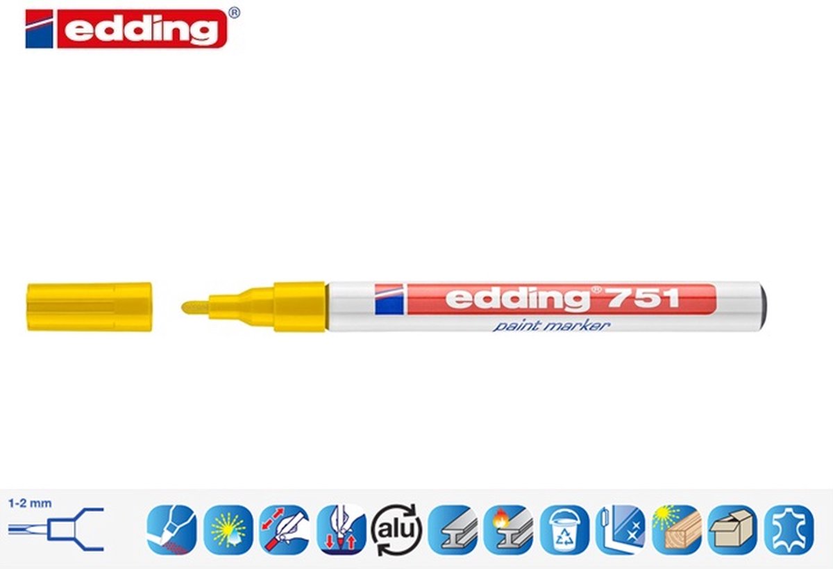 Edding paintmarker e-751 professional geel