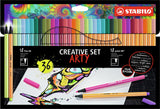 Stabilo creative set - pen 68 point 88 pastel - arty - combi etui 36 stuks