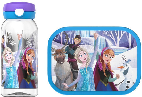 Mepal lunchset (drinkfles met flipdop lunchbox) campus - 600 + 750 ml - broodtrommel en drinkbeker voor kinderen - bento box - drinkfles met flipdop - frozen friends
