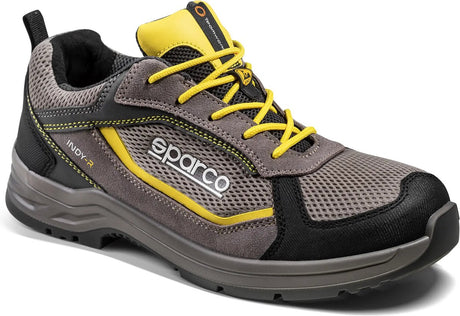 Sparco indy edmonton – veiligheidsschoen s1ps met flexgrip+ zool en ademend mesh - beige-geel - maat - 39
