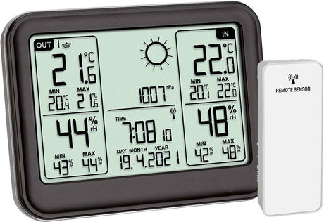 Tfa dostmann memo 35.1141.01 draadloos weerstation verwachting voor 12 tot 24 uur aantal sensoren max.: 3