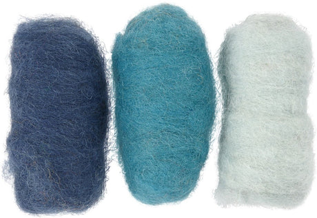 Creativ company cc creotime gekaarde wol set 3x10gr blauw