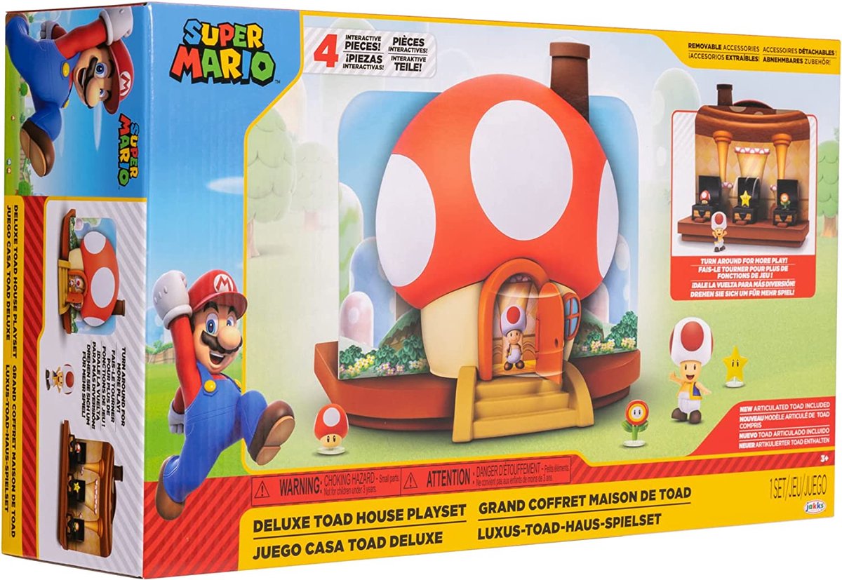 Jakks super mario toad huis deluxe